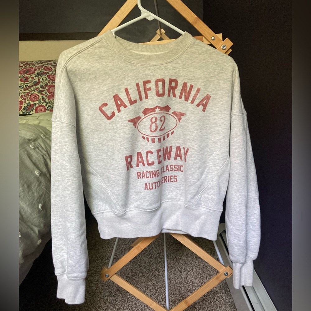 Abercrombie and Fitch Gray California Raceway Sweatshirt